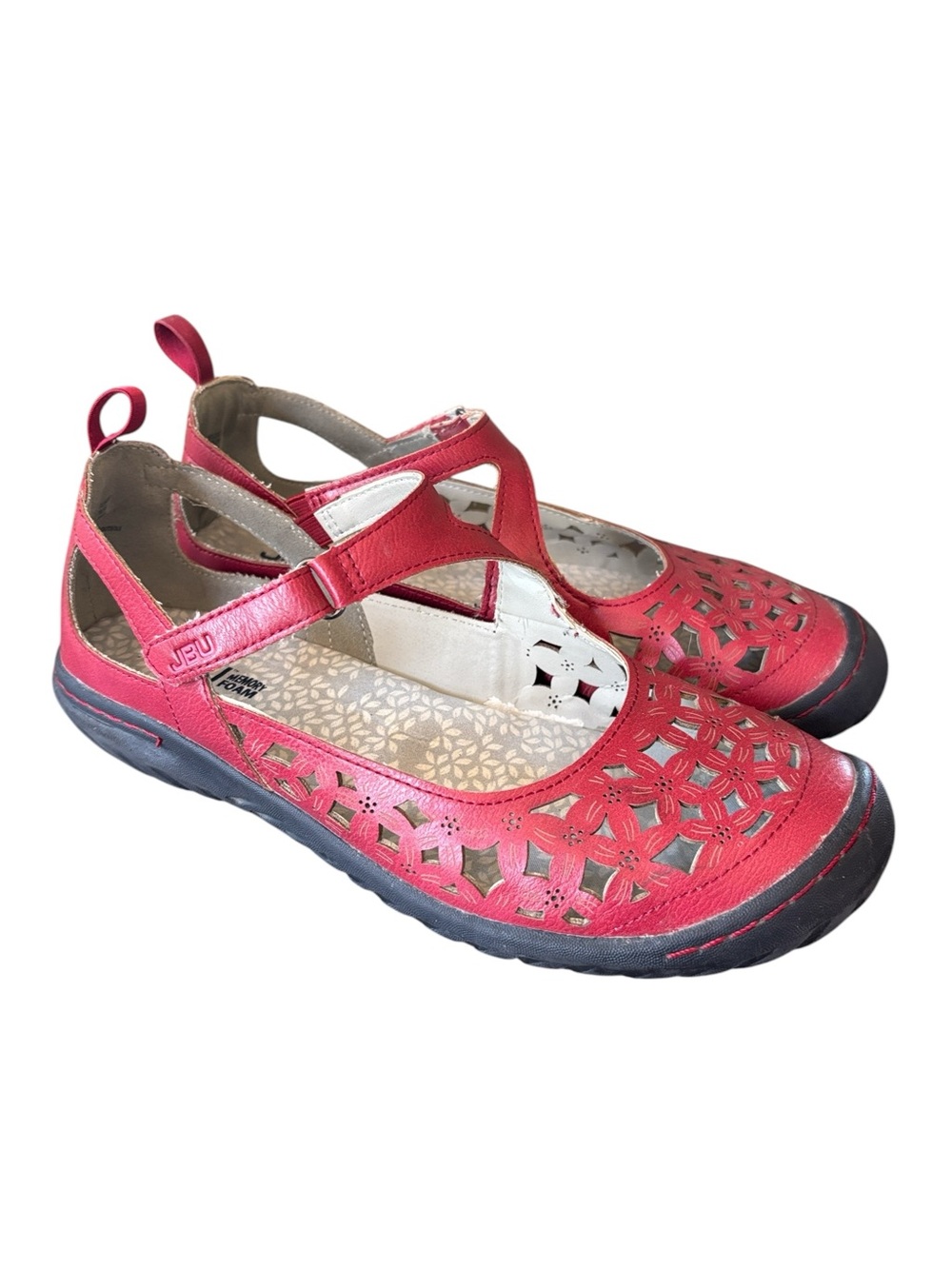 JBU by Jambu Bellerose Red Mary Jane Casual Flats Size 8.5